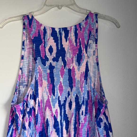 Lilly Pulitzer Sleeveless Ikat Mini Dress in Blue, Pink & White - Picture 5 of 5